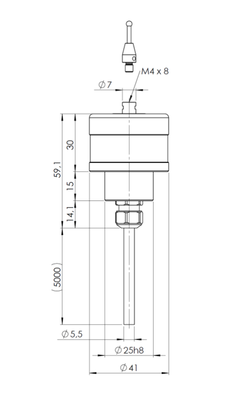 Dimensioned views of the TP1-W-A