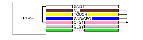 TP1-W wiring for NC / PNP